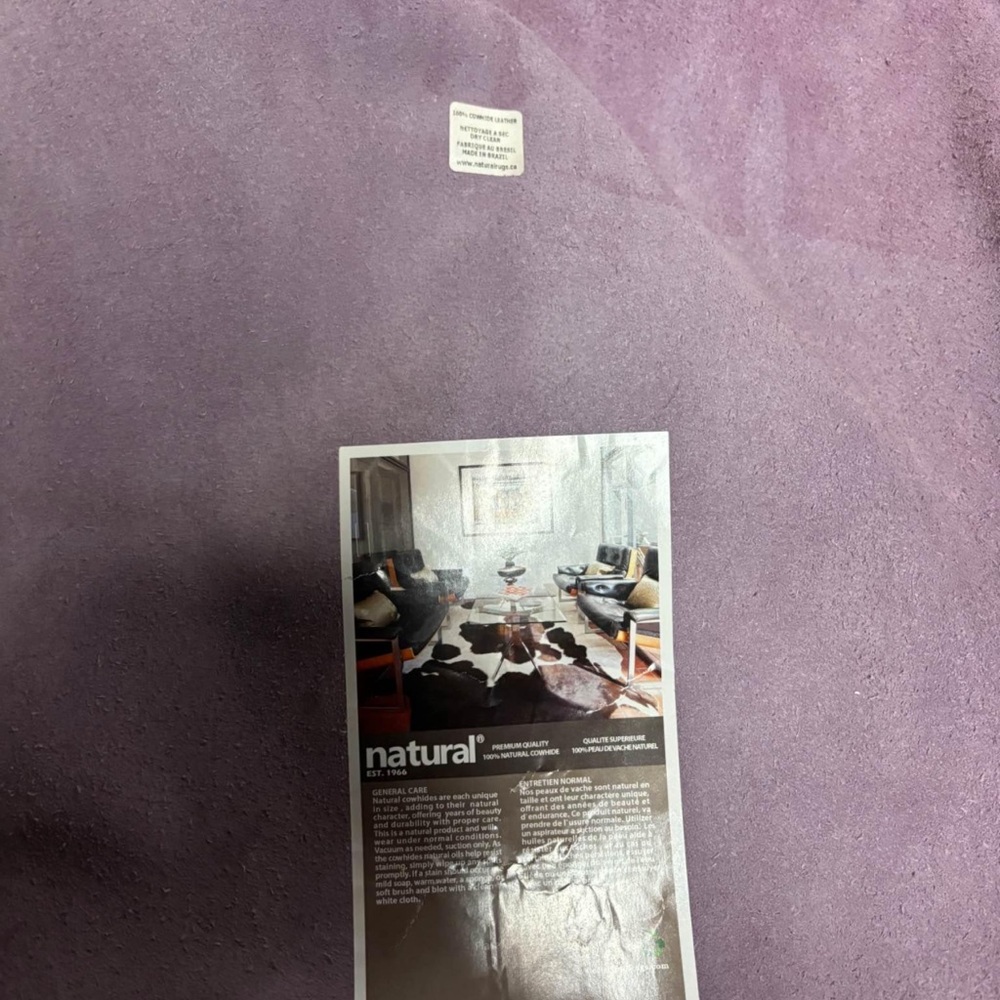 Purple Cowhide Rug - Picture 4 of 6
